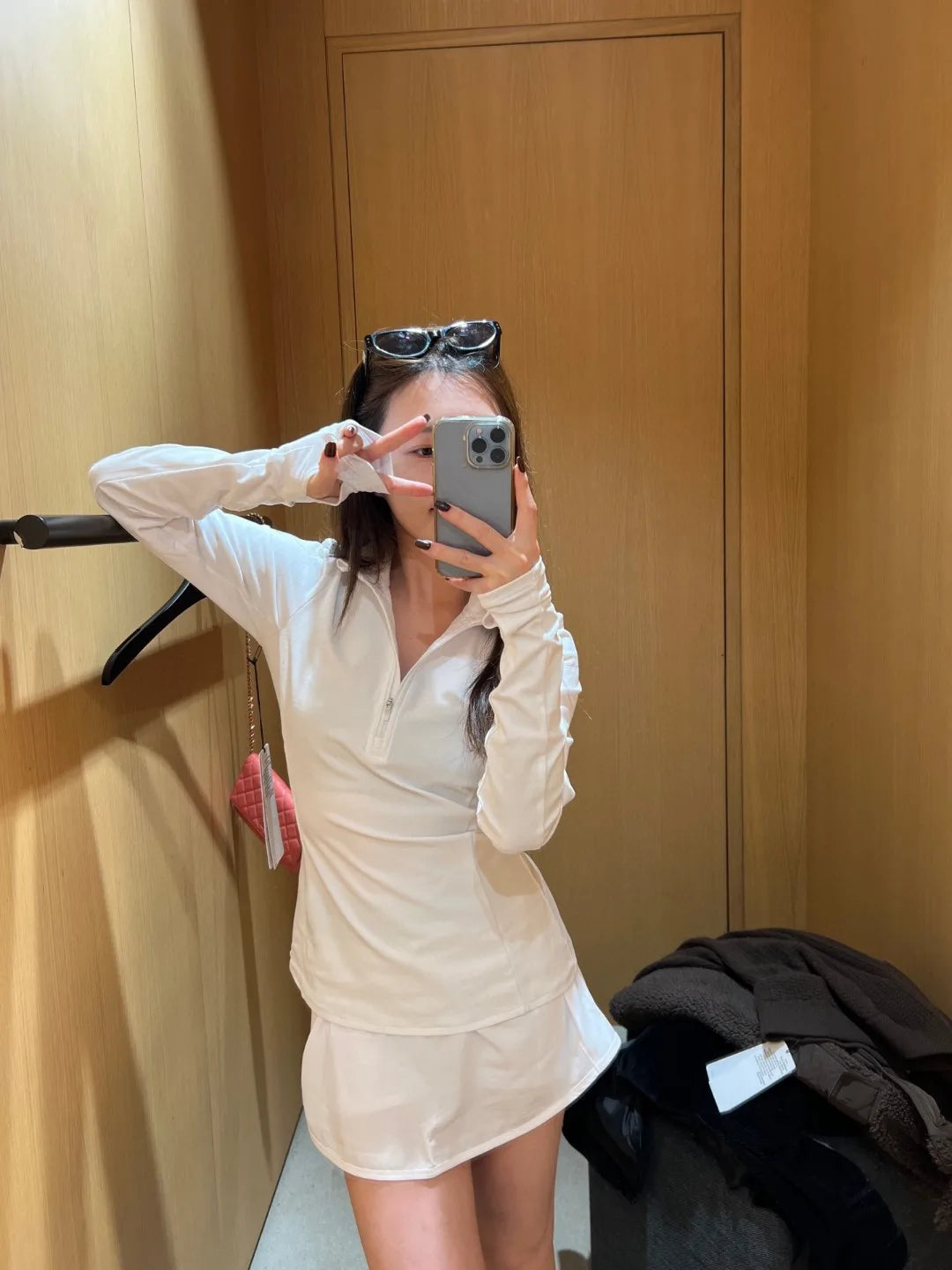 Black Fashion Slim Fit Yoga Top Korean Style Half Zipper Long Sleeved Women's Jacket White Stand-up Collar Yoga Clothes